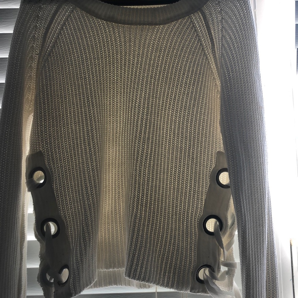 White short sweater